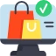 Icon of a shopping cart symbolizing retail and SEO services.