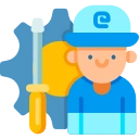 A man in a blue hat holds a wrench, symbolizing expertise in maintenance and repair services.