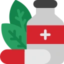 A bottle of pills beside a green leaf, symbolizing the intersection of pharmaceuticals and natural remedies.